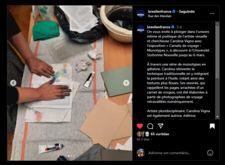 Instagram da embaixada do Brasil na França